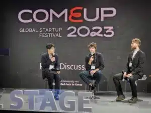 endri dibra and medical metaverse at comeup global startup festival 2023