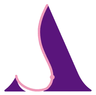 Arbreaロゴ — Aをプロファイルで胸の形に描いたもの